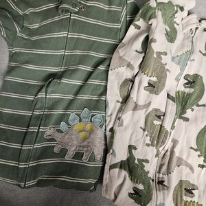 NWOT Carter's Boys Dinosaur Footed Pajamas
